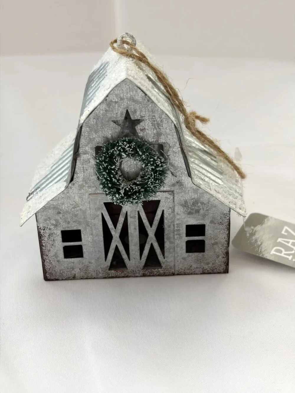Rustic Christmas Red Truck Stocking Holder & Barn Ornament Farmhouse Holiday